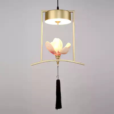 New Chinese style small chandelier Bed Creative dining room Tea room Chinese style bar Single-headed chandelier Zen entrance aisle light