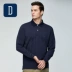 David Hill POLO áo sơ mi nam trung niên cotton lỏng lẻo thêu chương kinh doanh bình thường mùa thu nam dài tay áo thun áo polo nam đẹp Polo
