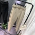 [gửi thắt lưng] dày 460 gram sao, eo cao phiên bản Hàn Quốc là quần harem mỏng 9 quần quần nữ thu đông Quần Harem
