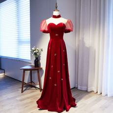 Вечерние платья 敬酒服新娘订婚连衣裙高级感回门服女宴会轻奢高端红色重工晚礼服