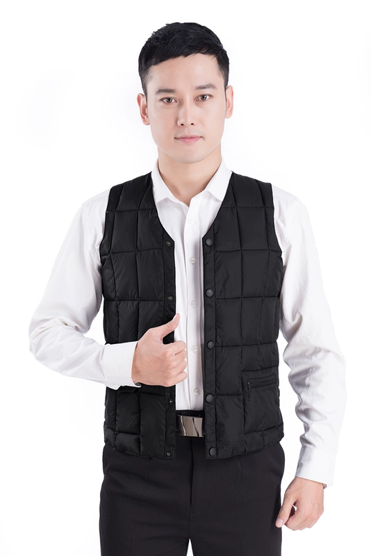Áo vest nam trẻ trung và nam trung niên ấm áp cotton mùa thu và mùa đông vest vest vest mùa thu áo khoác nam vest trung niên