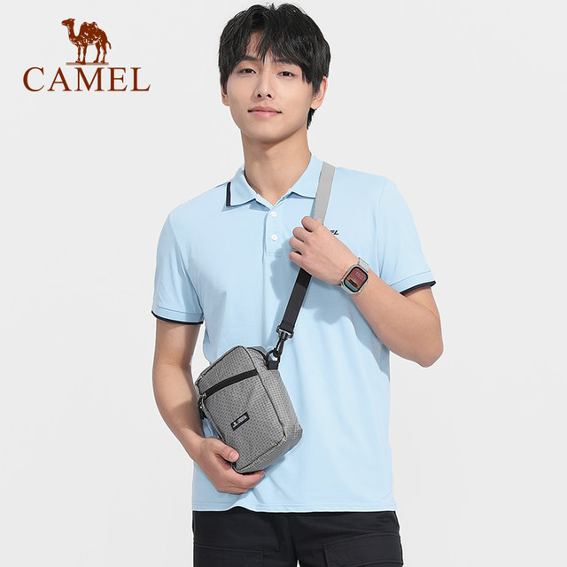 Camel Outdoor Sports Shoulder Bag Men and Women's Crossbody Bag Fitness Small Bag Casual Shoulder Cycling Backpack Single Shoulder Mountaineering Bag