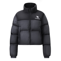 Camel outdoor down jacket 2024 winter new womens waterproof and windproof duck down warm short bread jacket