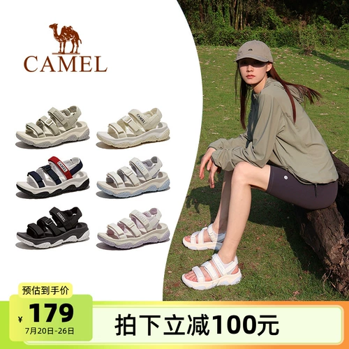 Летние спортивные сандалии, нескользящая пляжная обувь на липучке