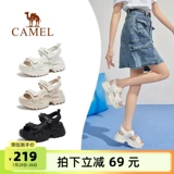 Летние туфли, спортивные высокие сандалии на платформе для отдыха, пляжная обувь на липучке