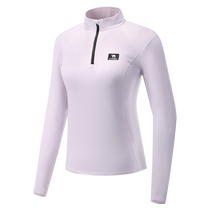Camel Sports T-shirt Womens Long Sleeve 2024 Autumn Fleece Warm Yoga Wear Stand Collar Plus Velvet Running Top for Men