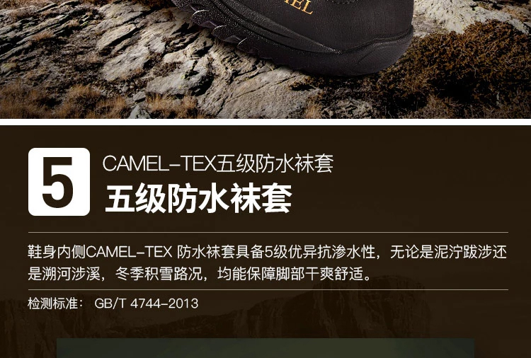Đôi giày đi bộ đường dài CAMEL / lạc đà không thấm nước chống trượt mang giày đi bộ đường dài nam và nữ - Khởi động ngoài trời giày mùa đông