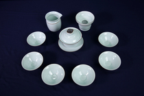 Love Xi Tea Jingdezhen Qing Porcelain Qigong Fu Tea Suit Ceramic Cover Bowl Suit Teaching Tea Tea Tea Art