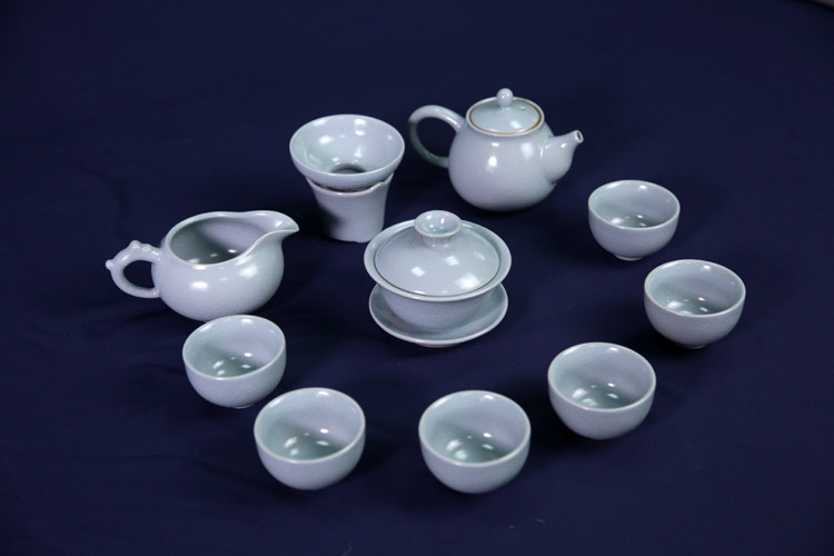 Tea Set of tea cup tea set in Yu kiln ice crack tea set Tea set teaching tea set