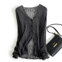 AXDX Light Luxury Sensory Texture Текстура солнцезащитная рубашка лето новая полая рубашка Женская вязаная кардиган за пределами лета