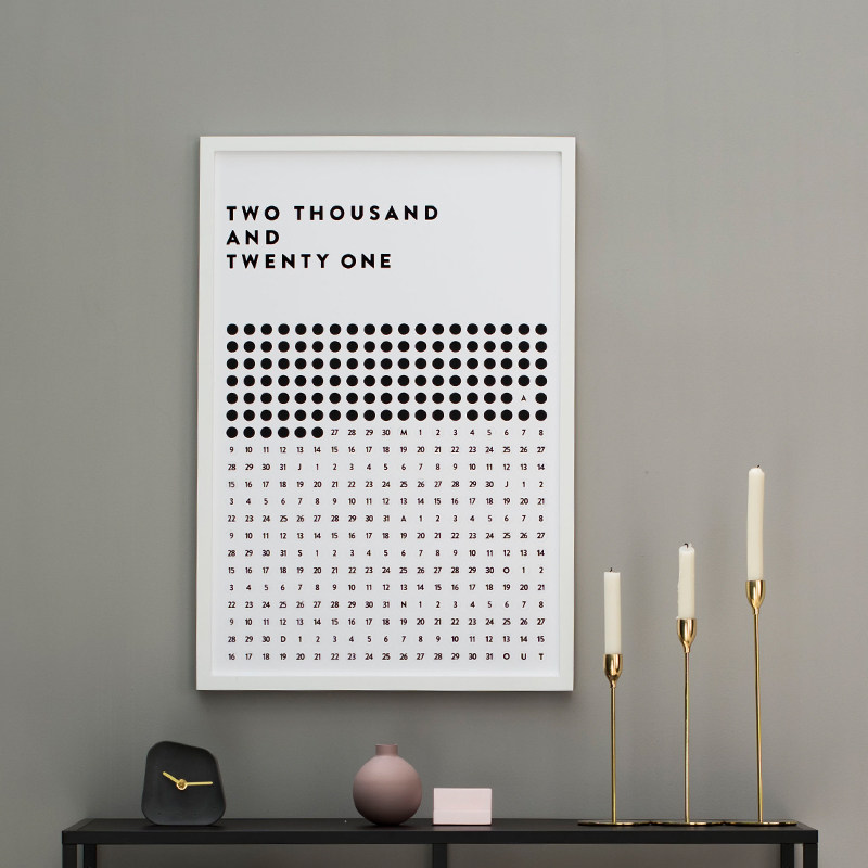 elekoo Time lapse calendar 2021 Creative ins wind calendar wall calendar Simple Nordic style big decorative painting