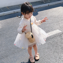 Girls dress spring and autumn 2020 new spring gauze dress foreign style childrens dress Princess dress spring dress female baby skirt
