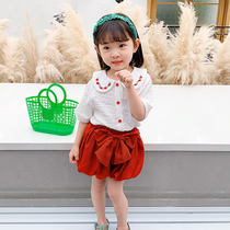 Girl Suit Summer 2021 New Ocean Gas Children Clothes Trendy Women Baby Shirts Shorts Two Sets Summer Clothes