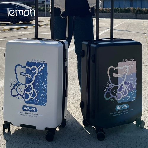 Японский трендовый чемодан для школьников для влюбленных подходит для мужчин и женщин, с медвежатами, 24 дюймов