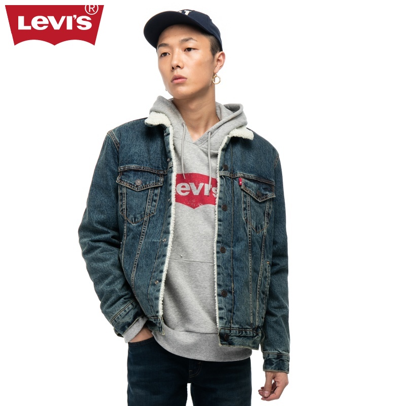 levis denim jacket with hoodie