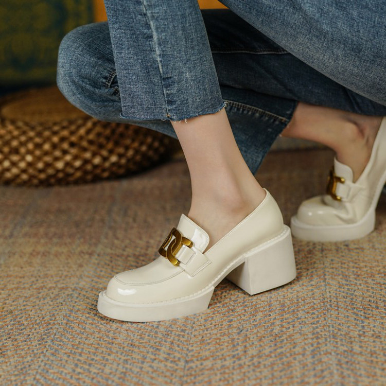 Givenivan Stylish and Comfortable Goods ~ Leather Fashion Single Shoes Thick-soled Casual Foley Shoes All-match Slip-on 6