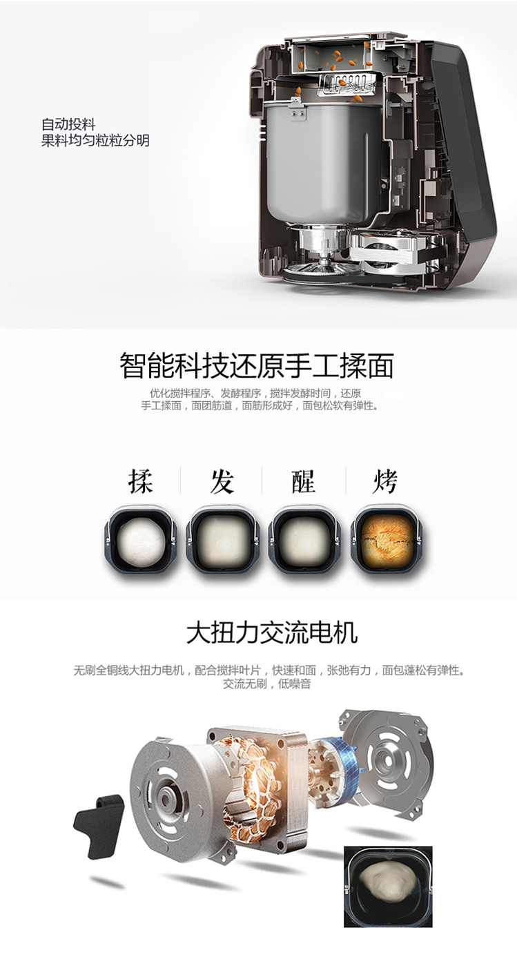 Midea Midea MM-TSZ2032 HM20Q1-TSZ máy làm bánh mì tự động bề mặt máy thông minh - Máy bánh mì mua máy ép bánh mì thanh lý