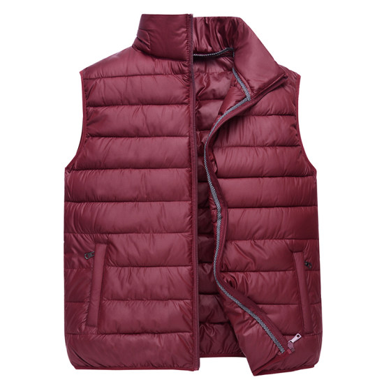 Middle-aged and middle-aged men's cotton jacket winter thickened men's down cotton vest men's middle-aged men's warm cotton waistcoat men's vest