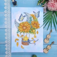 Liangfeng DMC Line Cross Ending Kit Living Room Новый оригинальный дизайн B146 Corruption Hot Termoon Balloon Printing