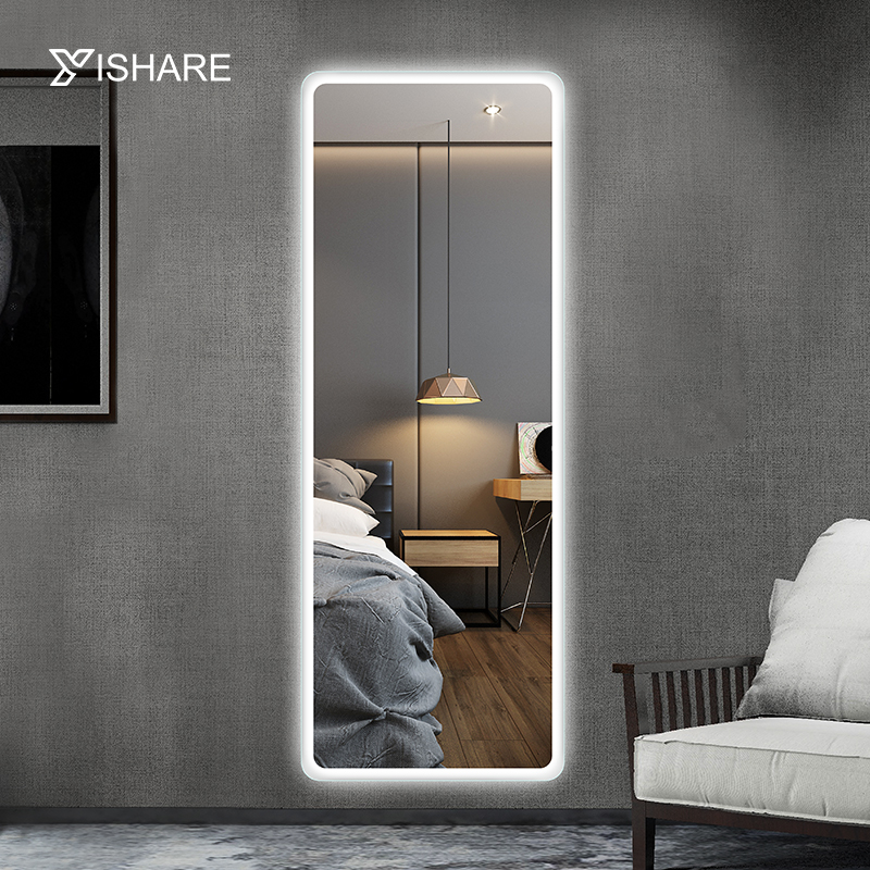 Yishare smart frameless mirror led light mirror wall-mounted full-length mirror home fitting mirror with light decorative mirror