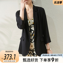 Sophie Sillar Black Suit Jacket Woman Thin Section 2022 Spring Summer New Korean Version Temperament Casual Little West Suit Jacket