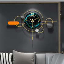 Clock Hanging Clock Living Room Home Bell Accessories Modern Dining Room Silent Clock Hanging Wall Decoration Table Creativity Light Extravagant table Clock