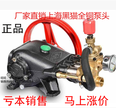Shanghai Black Cat High Pressure Pump Head Washing Machine Accessories 55 55 58 40 40 All Copper Indenter Washer Car Wash Water Pump Car Wash
