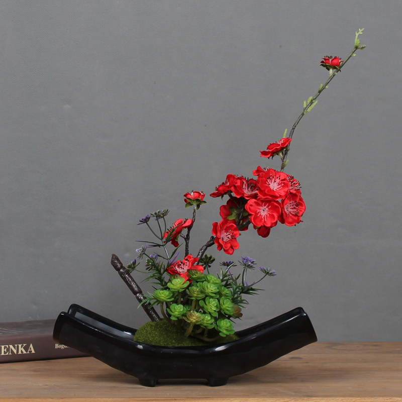 Simulation Plum Blossom Art Suit Pendulum Pieces New Chinese Style Home Living Room Table Tea Table TV Cabinet Decorations Furnishing