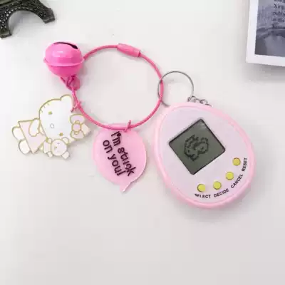 Creative mini Tetris game machine PET machine keychain cute student personality key buckle small pendant
