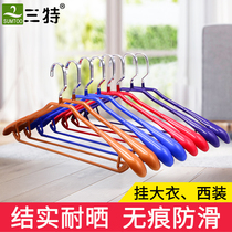 Bold non-slip hanger incognito household multi-function clothing support coat anti-shoulder angle clothes drying hook Dormitory metal