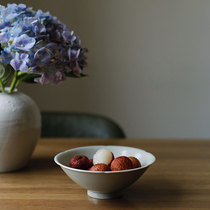June Utensils｜Celadon-glazed sunflower-carved bamboo hat bowl traditional celadon bowl tableware bowl soup bowl pot holder