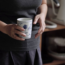 June OBJECTS | GREEN FLOWER HOLDING CUP GLAZED UNDER COLOR PORCELAIN COFFEE CUP WATER CUP CATERING