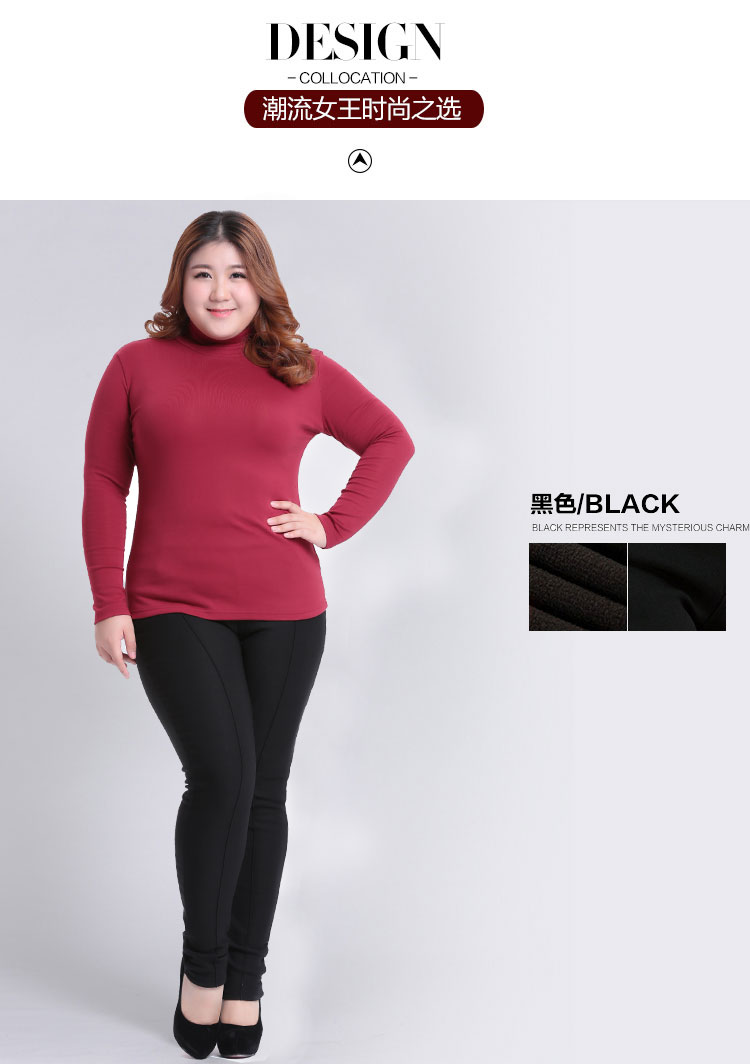 Thu đông 2018 phiên bản Hàn Quốc của XL plus nhung dày chất béo ấm áp chị em quần siêu co giãn chân mỏng quần nữ áo sơ mi trắng nữ