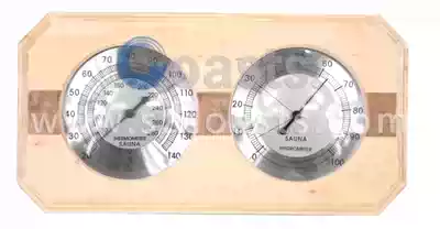 Factory direct COASTS Ke Shi sauna room temperature and humidity meter wooden laser sauna accessories wooden temperature and humidity meter