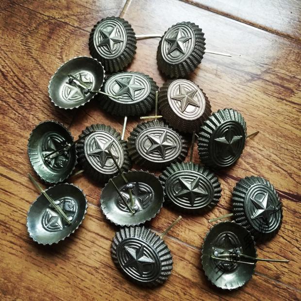 Brand new import Russian military version original Polar Star metal badger hat decoration used