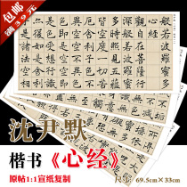 Shen Yinmo Heart Sutra full version of Regular Script Rice paper 1:1 copy mounted painting heart