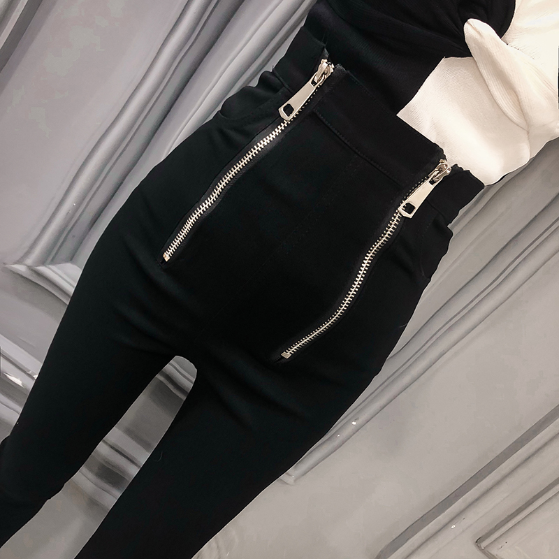 BLYZ thời trang Hàn Quốc nguyên bản cộng với nhung mặc quần legging dài chân bút chì quần mỏng phần eo cao quần dài nữ quần dài