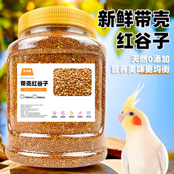 Parrot Bird Food Feed Bird Food New Red Millet Shelled Millet Tiger Skin Peony Pearl Bird Snack Feed Bird Food