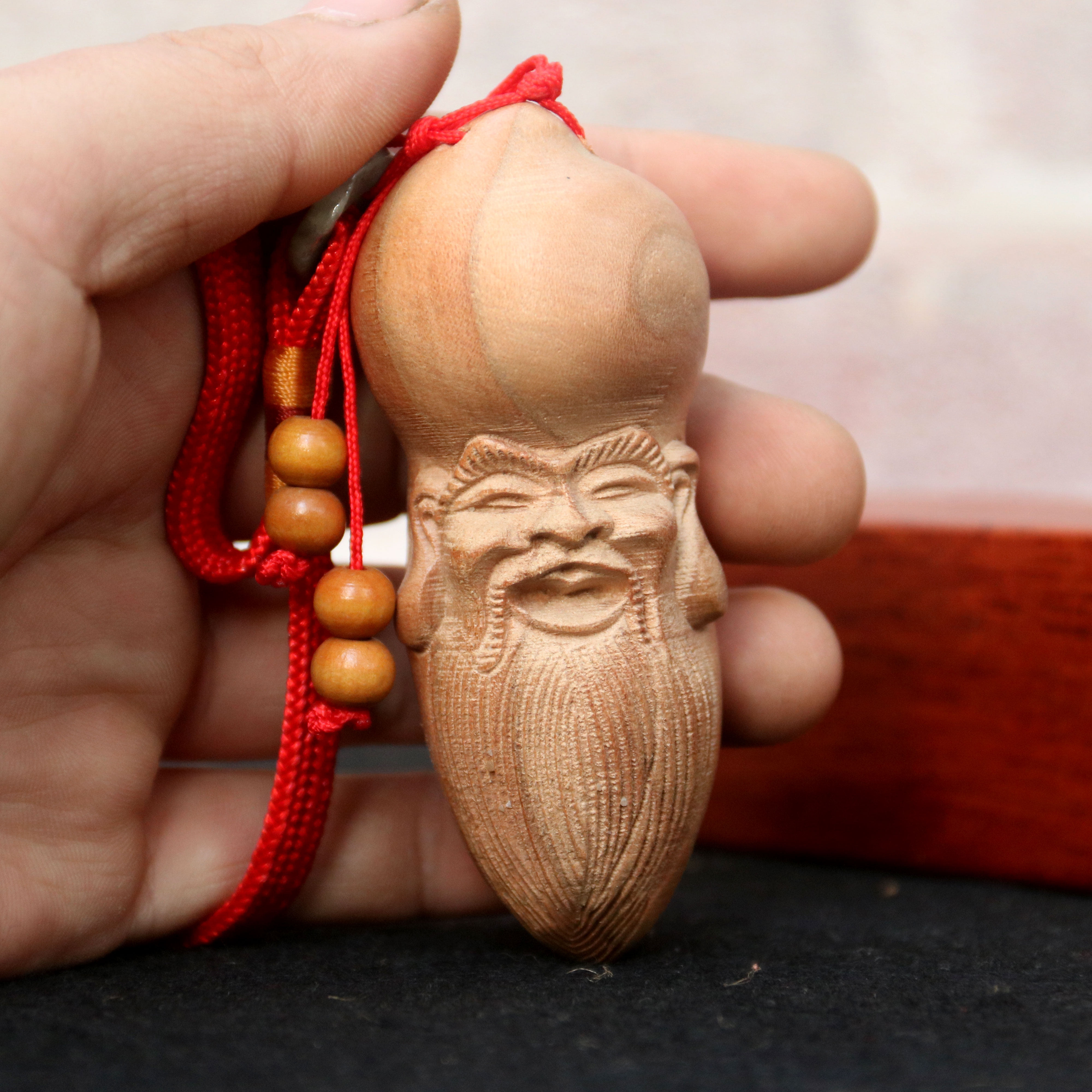 Peach Old Sushi Hand Handpiece Handmade Handpiece of Solid Wood Play Log Sculpture Men Give Old Man Gifts