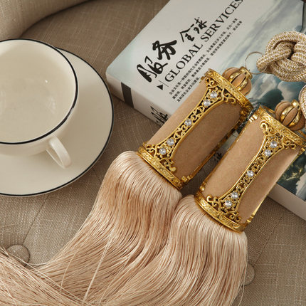 【木子阁】欧式窗帘魔镜挂球绑球挂穗 窗纱配