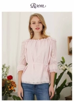 Roem Luoyan подлинное очистка RCYW86502B Летнее новое ремешок для нового продукта Lady Seven -точечная шифоновая рубашка