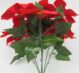 Simulated poinsettia ດອກໄມ້ວັນຄຣິດສະມາດສີແດງ potted ໄຫມດອກໄມ້ປອມແປງດອກໄມ້ຕົບແຕ່ງໂດຍກົງຂາຍຂາຍສົ່ງຕຽງນອນດອກກາເຟຕາຕະລາງດອກພາດສະຕິກ