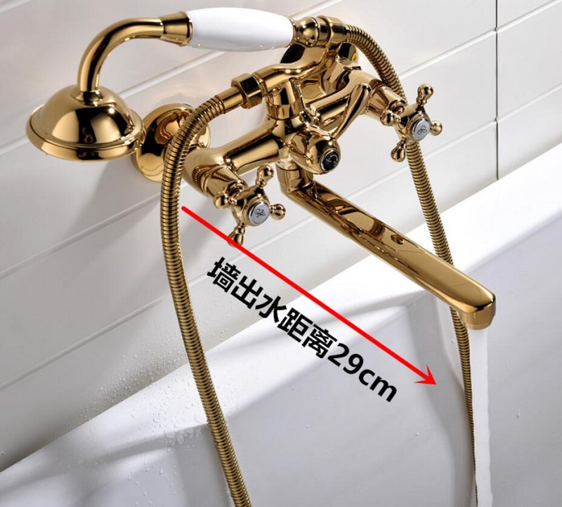 Bath hanging wall bathroom tap Copper Bath Shower Tap Booster Shower hot and cold tap