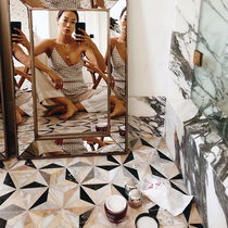 French natural stone mosaic tiles marble tiles bathroom bathroom kitchen parquet floor tiles light luxury