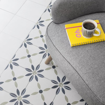 Adventure Garden Blue tiles Floor tiles Retro balcony tiles Kitchen bathroom wall tiles Toilet French Nordic