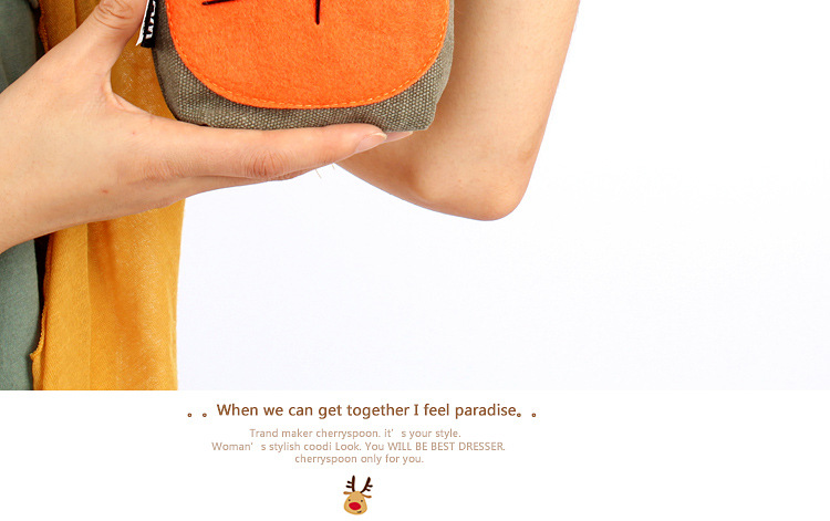 Orange dừa trolor patch hoang dã túi vải mini điện thoại di động túi xách điện thoại di động túi vải đơn giản có thể đặt 7p túi đựng điện thoại juno