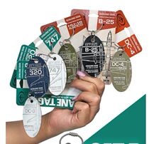 Spot 3000 PLANETAGS Aviationtag full range of aircraft skin keychains can be invoiced