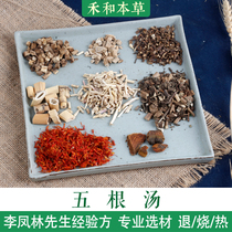 Five Roots Soup 1 Deputy quantity Rinin Rinfang Medicinal Herbs Bag Firewood Root root Mountain Bean root Wo and Bengrass 7 Deputy