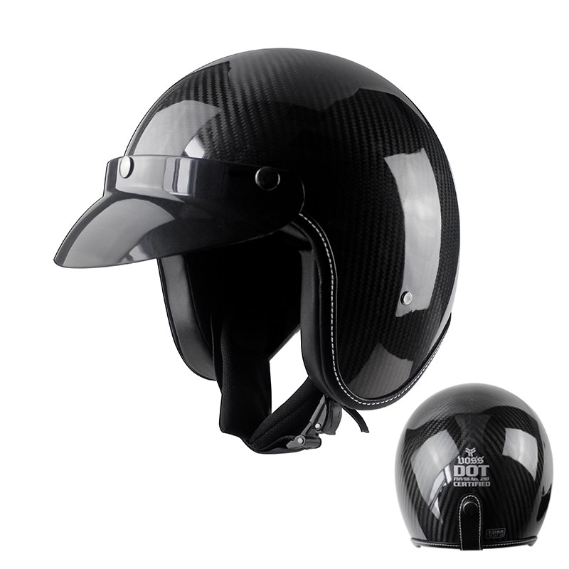 Retro electric car safety helmet Haley half helmet male and female in spring summer season personality cool electric car 3 4 head ash