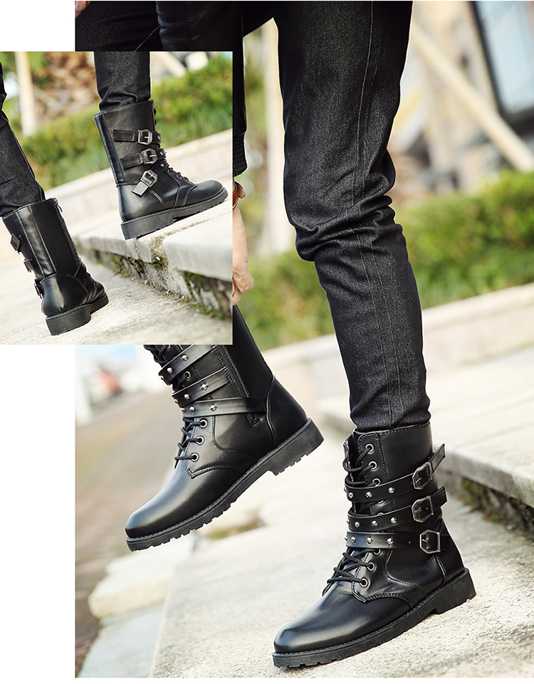 Mùa thu và mùa đông không chính thống của nam giới giày boots giày cao xu hướng giày thường giày quân sự của nam giới khởi động khởi động ngắn Martin khởi động